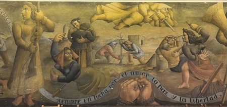 1939 mural La mujer compañera del hombre (women, companion of man)