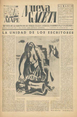 Front page of Nueva Gaceta newspaper